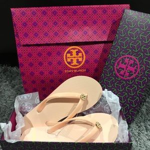Tory Burch flip flops (light pink)